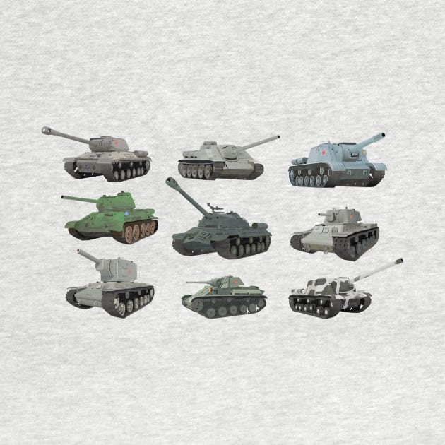 Various Soviet WW2 Tanks by NorseTech